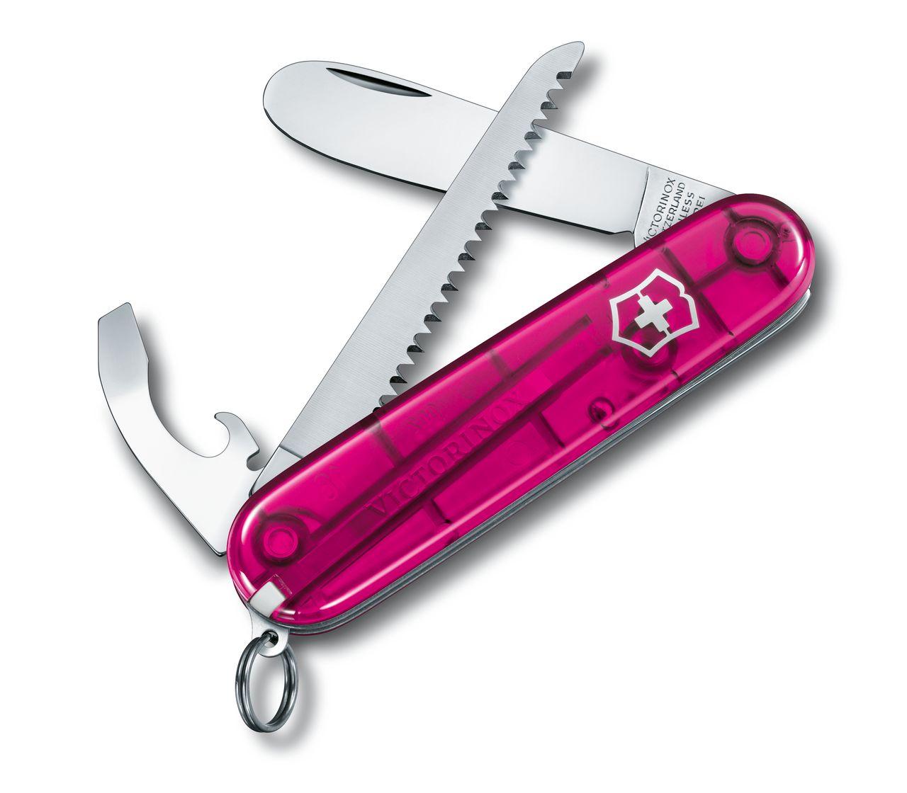 VICTORINOX SWISS MADE STAINLESS FLORAL KNIFE SINGLE BLADE HOT PINK HANDLE,  VG!
