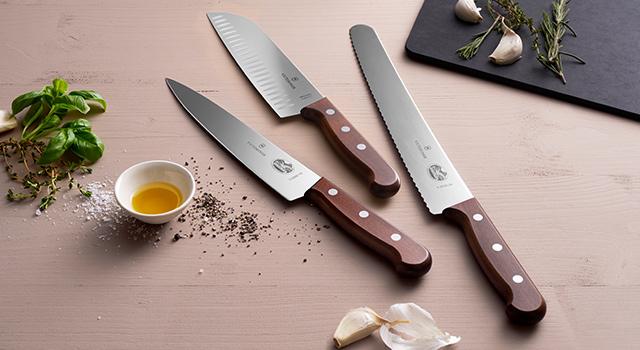 Wood handled knives