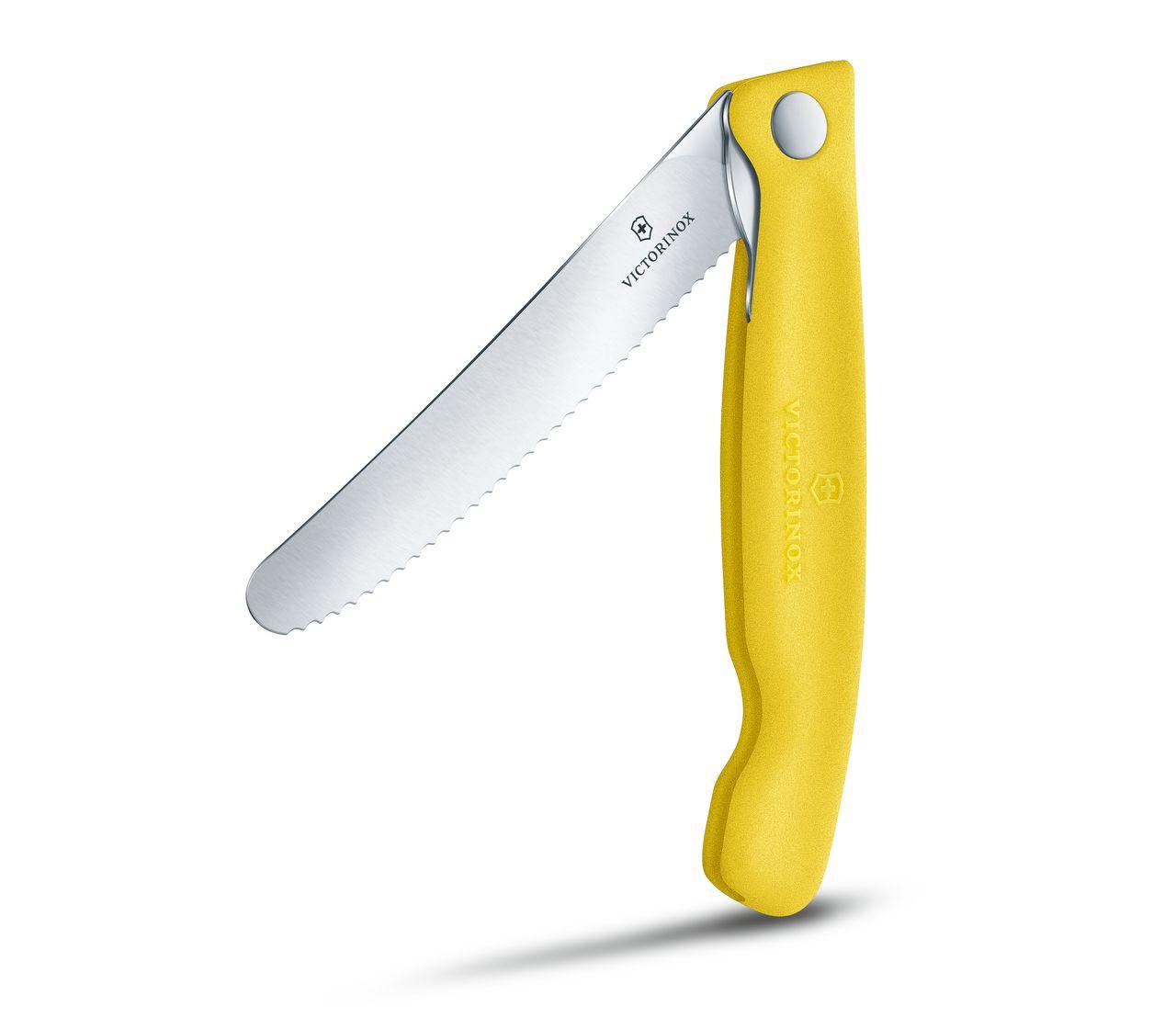 Victorinox Fibrox® Stainless Steel Curved Boning Knife with Yellow
