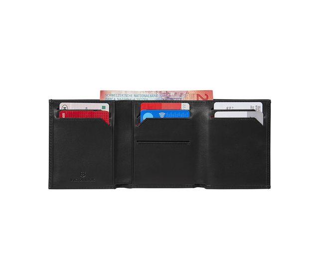 Protectif Trifold RFID Blocking Wallet Black Vegetable Tanned Leather blk. 