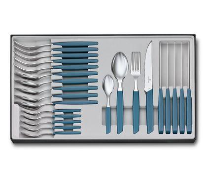 Set Posate da tavola Swiss Modern 24 pezzi Blu Victorinox