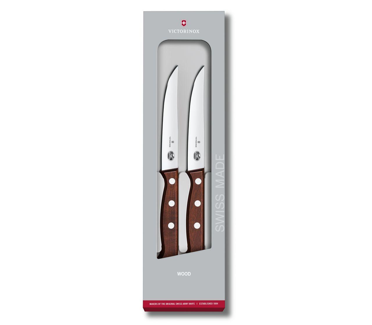 Victorinox Steak Knife Set 2pc Wood
