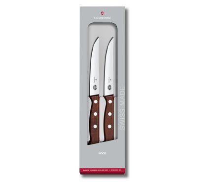 Wood Steak Knife Set, 2 pieces