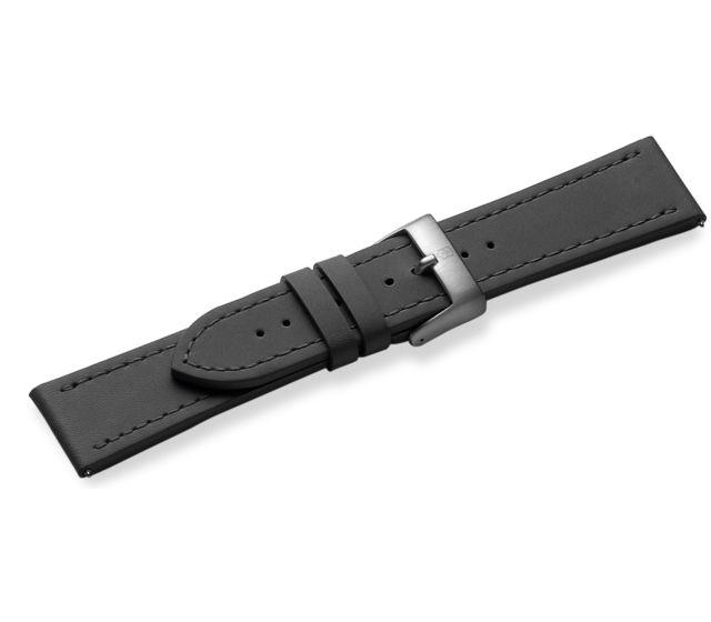 Black leather strap with buckle-004488.1