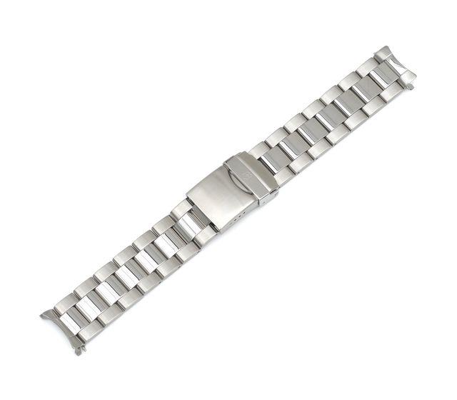 S/s bracelet w/diver's clasp and endpieces, Field L-000004