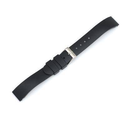 Black croco imitation leather strap Alliance Rect. Small