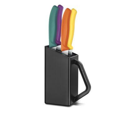 Swiss Classic Steak and Pizza Knife Block, 4 pieces