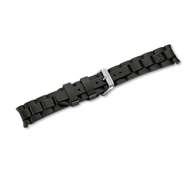 Black rubber strap with buckle-004229