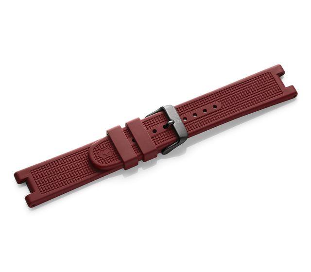 Red rubber strap with buckle-005177