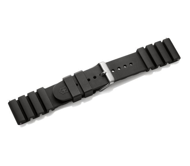 Black rubber strap with buckle-005327