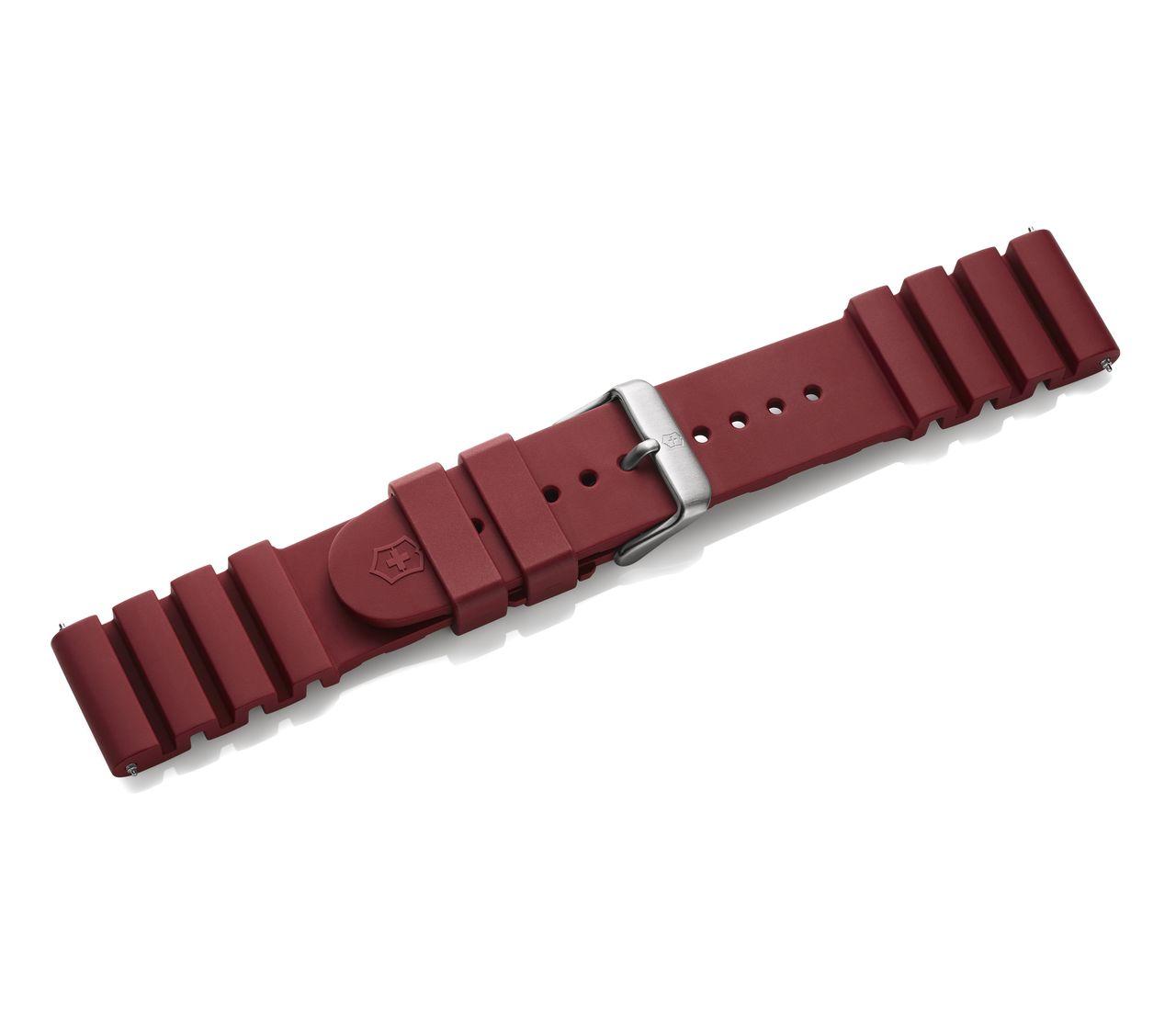 Red rubber strap with buckle-005330