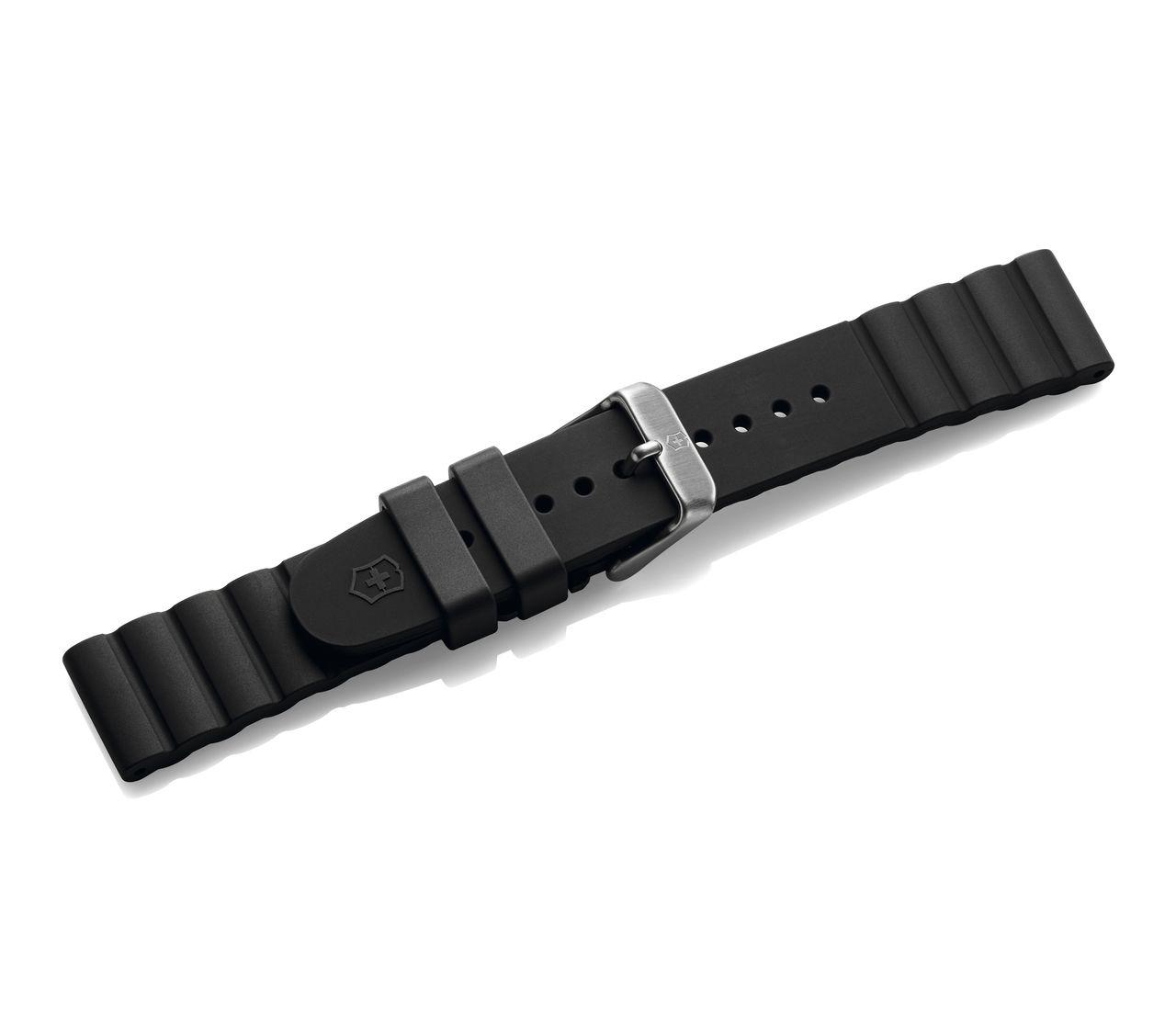 Black rubber strap with buckle-005490