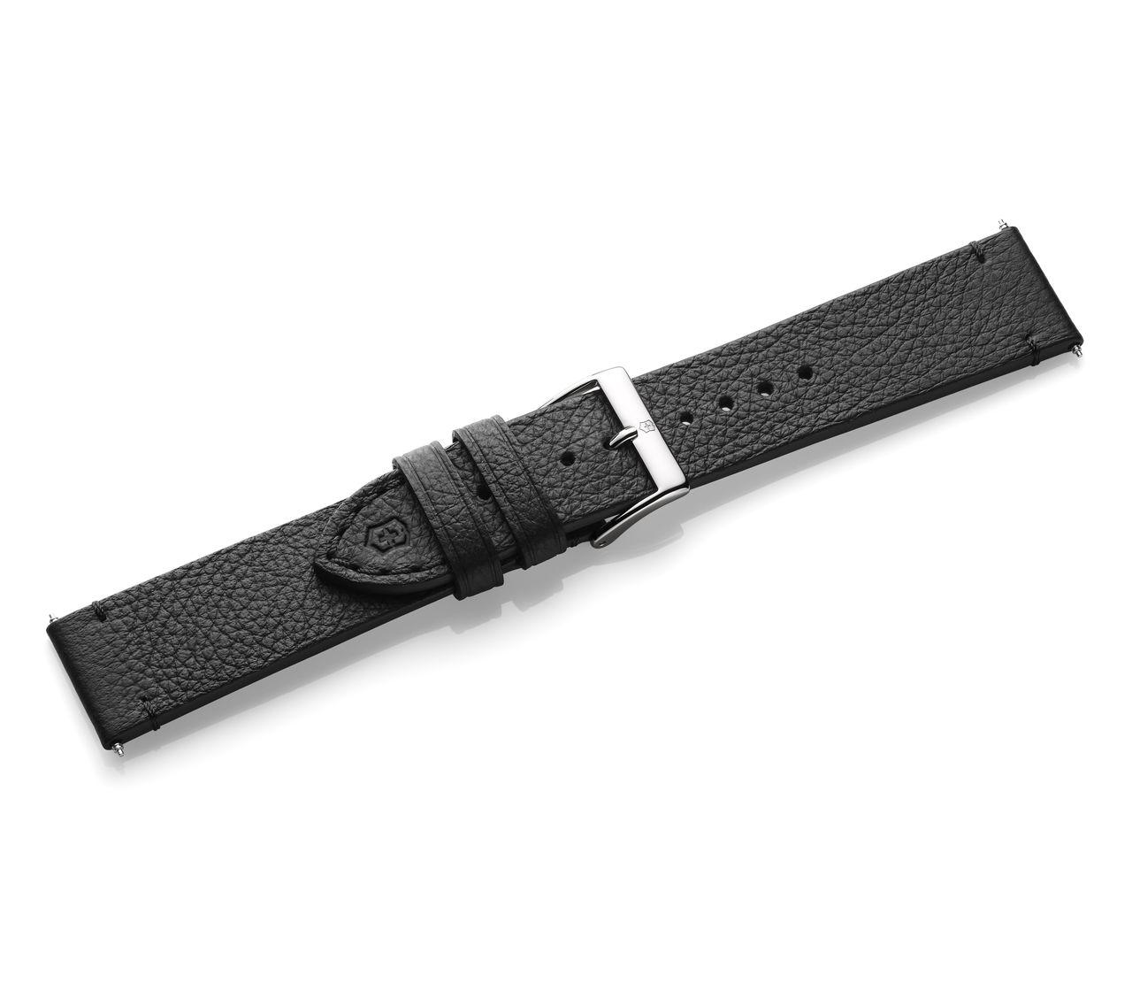 Black leather strap with buckle-005685