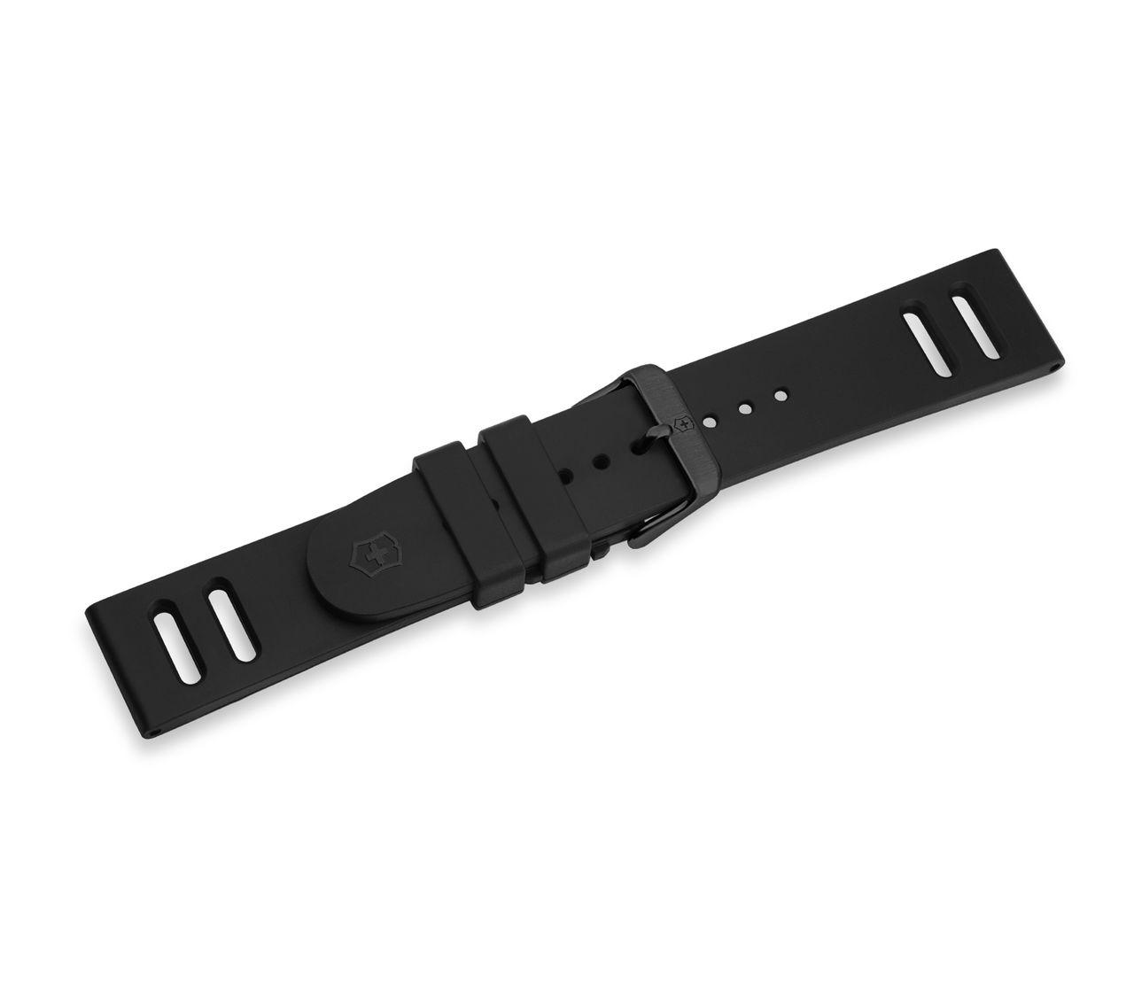 Black rubber strap with buckle-005766