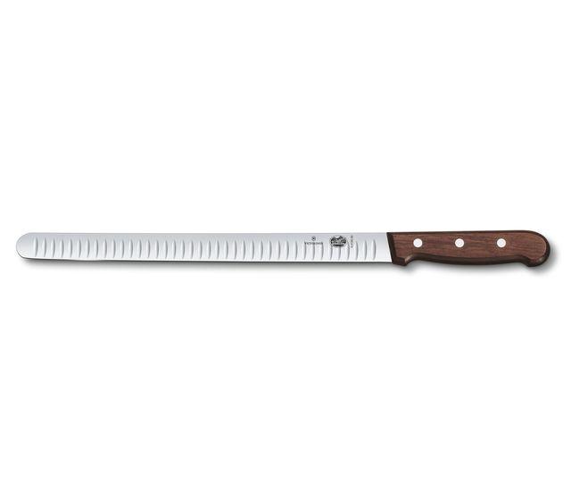 Couteau à saumon Victorinox 5.4120.30 - manche noir lame flexible alvéolée  30cm