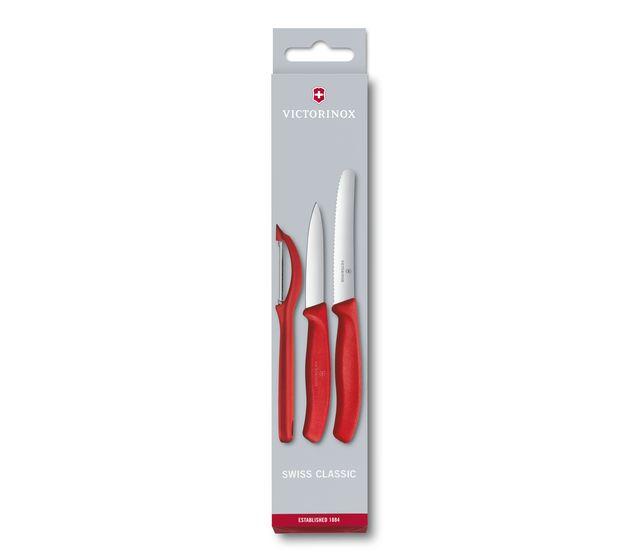 Swiss Classic Paring Knife Set with Peeler, 3 Pieces-6.7111.31