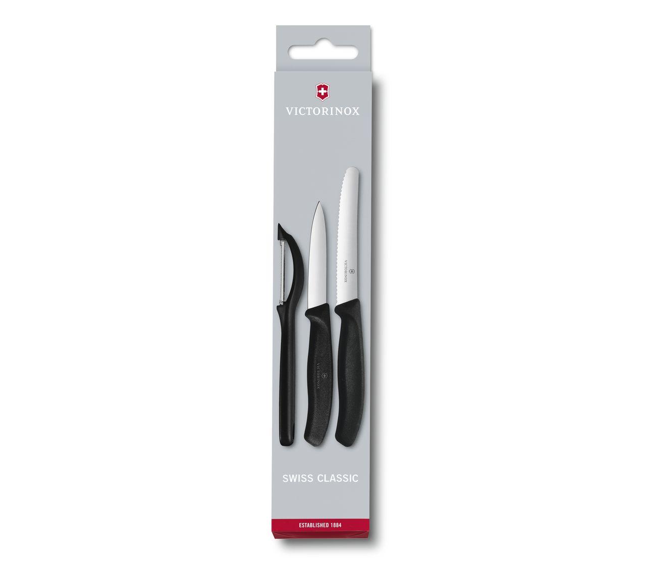 Paring Knife Set: (3) 3.5 Paring Knives & Sheaths & Soft Handles!  #CWB02111