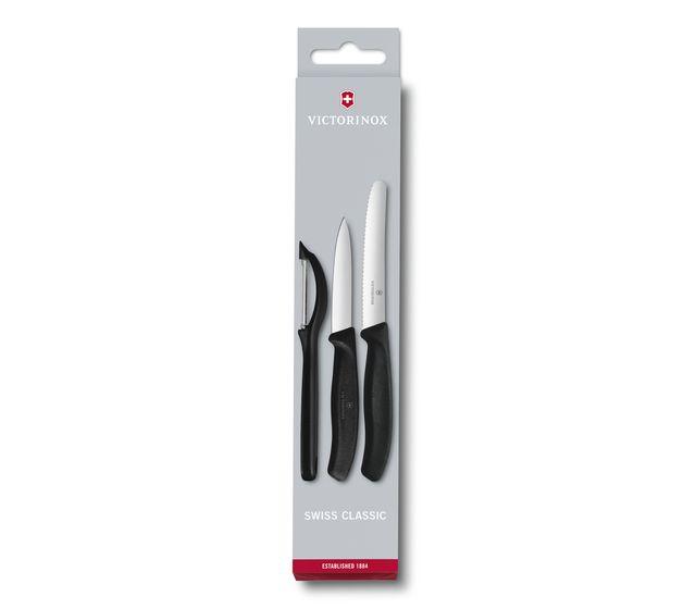 Victorinox Paring Knife Serrated Edge Pointed Tip 8cm Red Set x 6 Knives