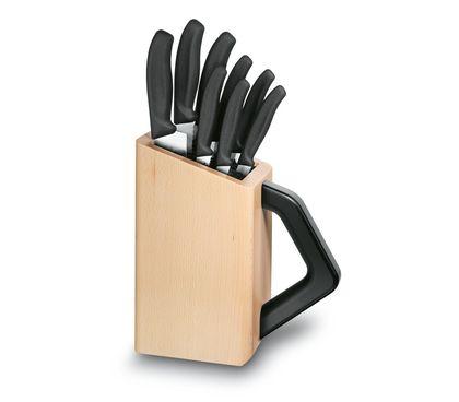 Victorinox Bloc porte-couteaux Swiss Classic, 9 pièces en noir