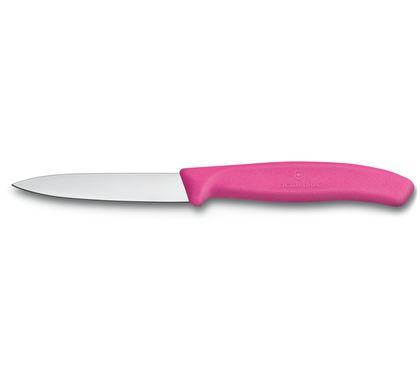 4 Swiss Floral Straight Knife Pink Handle 