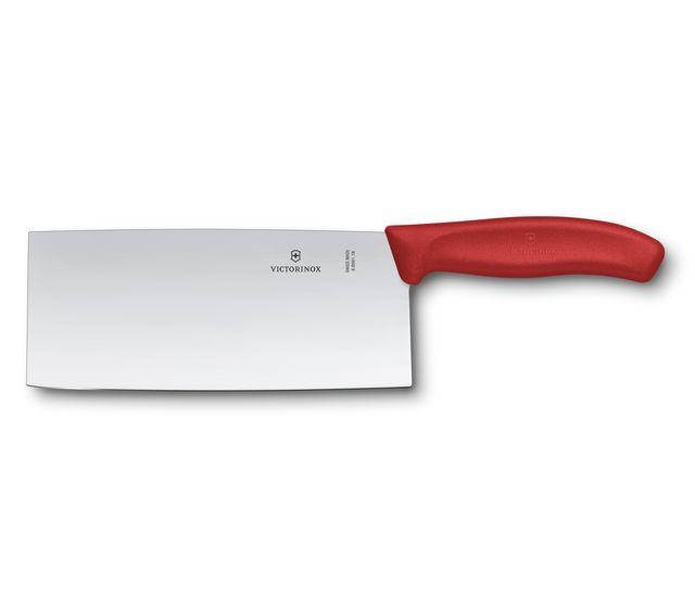 Victorinox Swiss Classic Chinese Style Chef's Knife in red