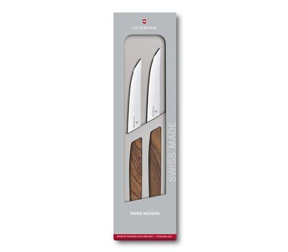 Swiss Modern Steak Knife Set, straight edge