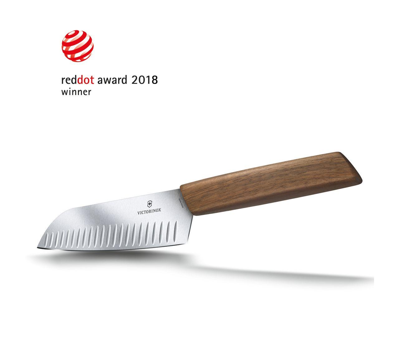 Victorinox Swiss Modern Santoku Knife in Walnut wood - 6.9050.17KG