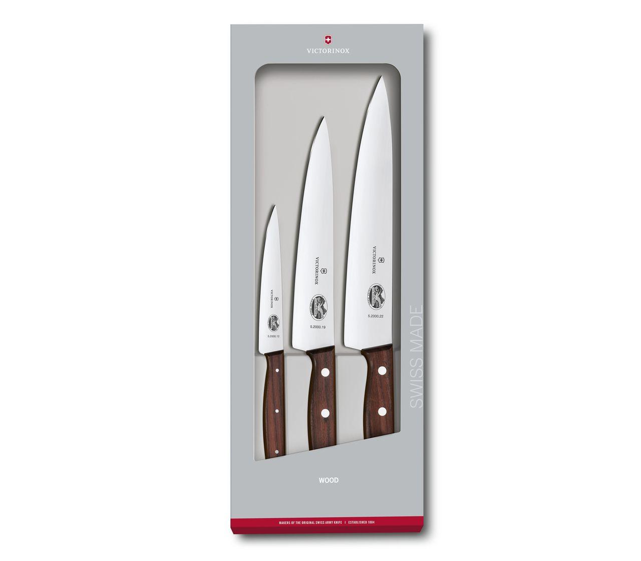 Victorinox Wood 5.1050.3G 3-piece knife set, maple