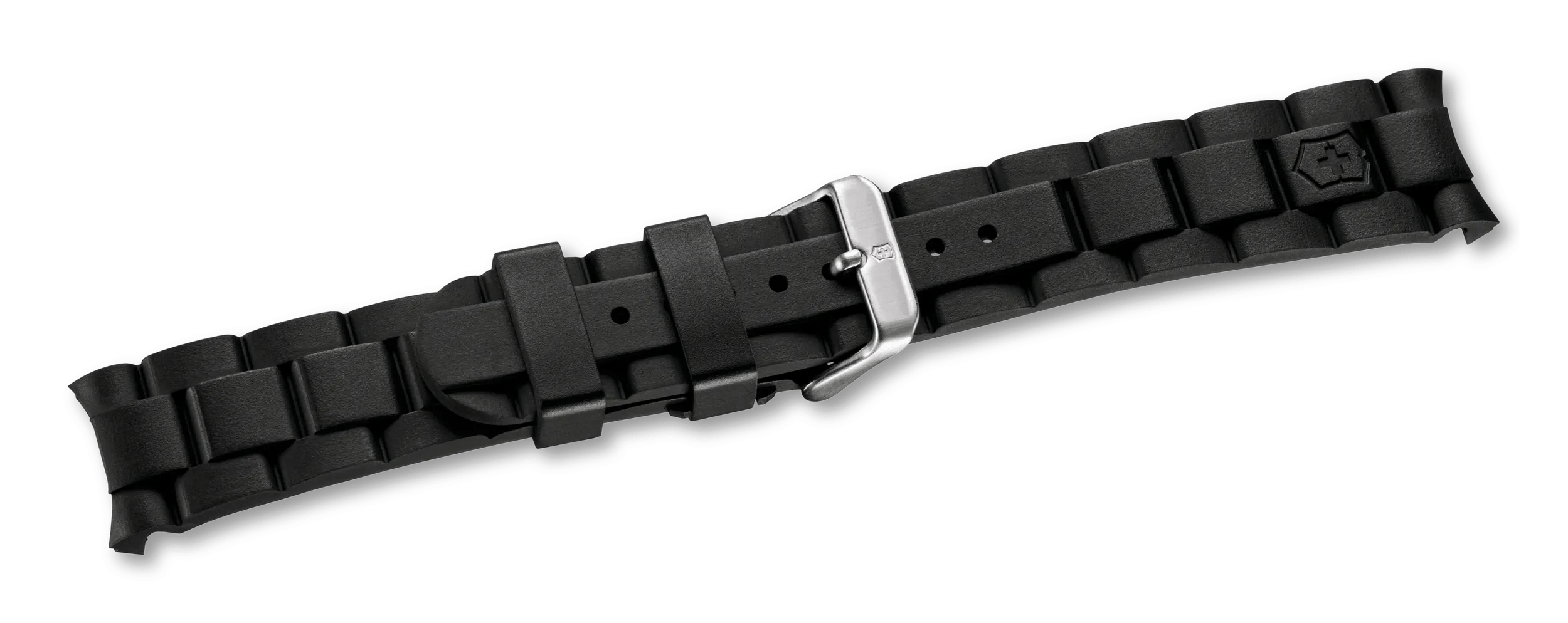 Victorinox Black rubber strap with buckle in Black rubber strap