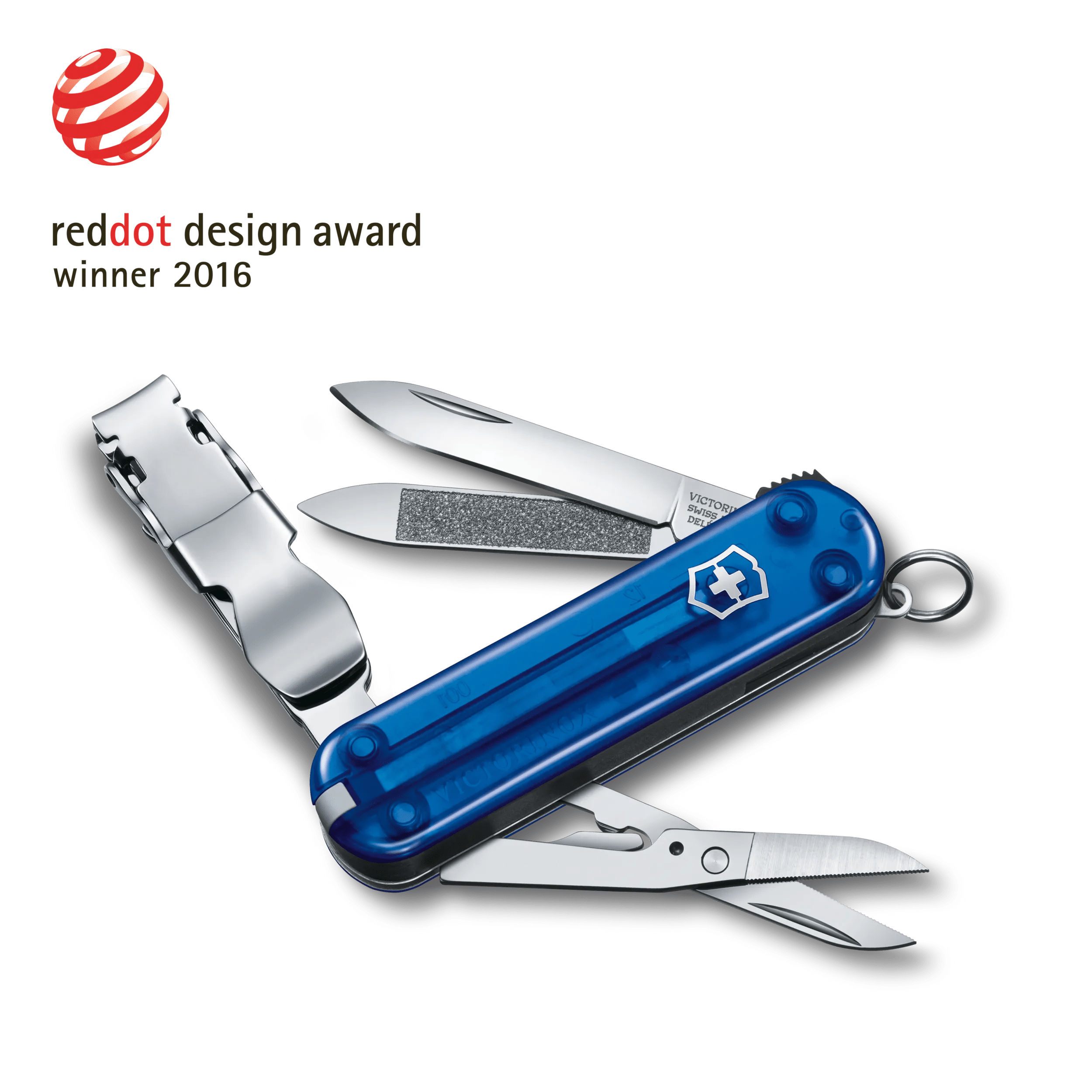 Victorinox Nail Clip 580 in blue transparent - 0.6463.T2