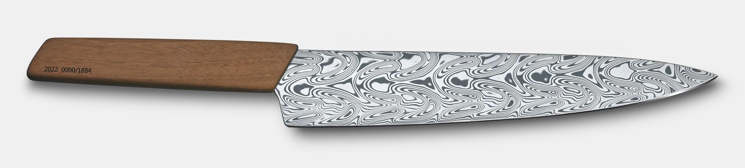 Swiss Modern Carving Knife Damast Limited Edition 2022, 9 in - 6.9010.22J22