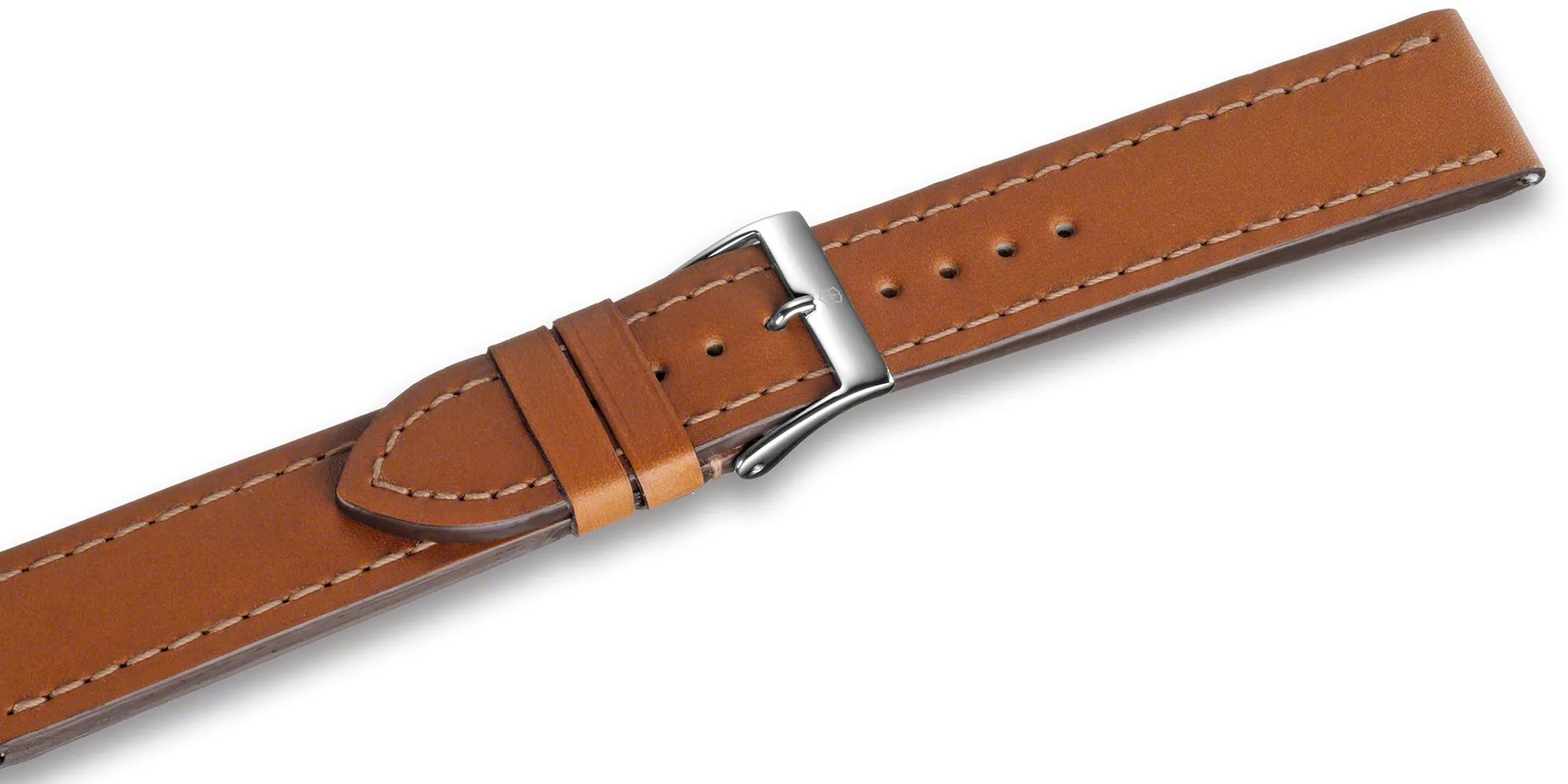 Brown leather strap with buckle - 004363