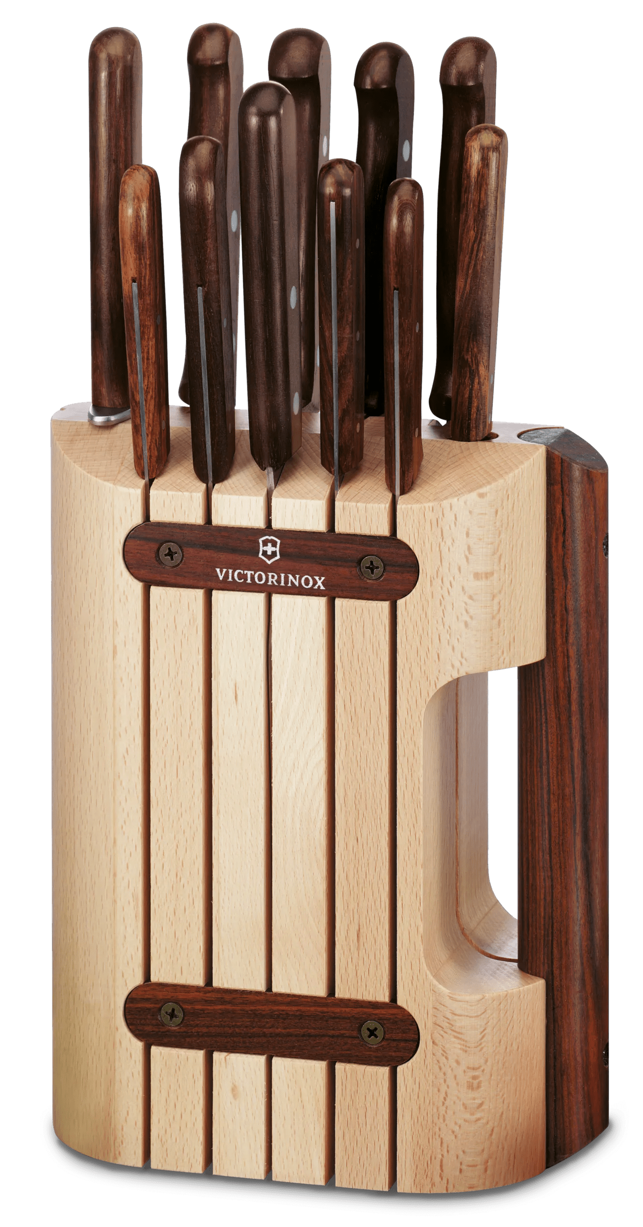 Victorinox Wood Cutlery Block, 11 pieces, 22 cm in beech - 5.1150.11