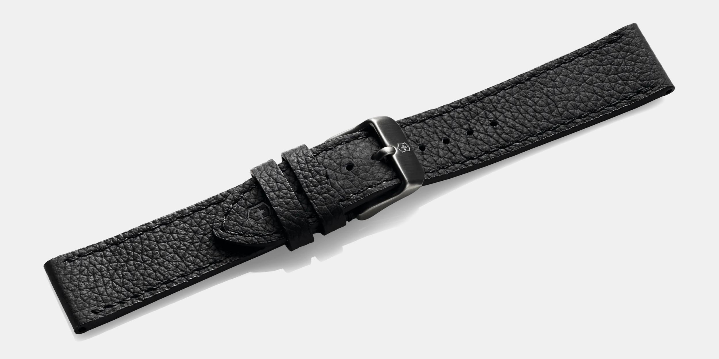 Black leather strap with buckle - 005546