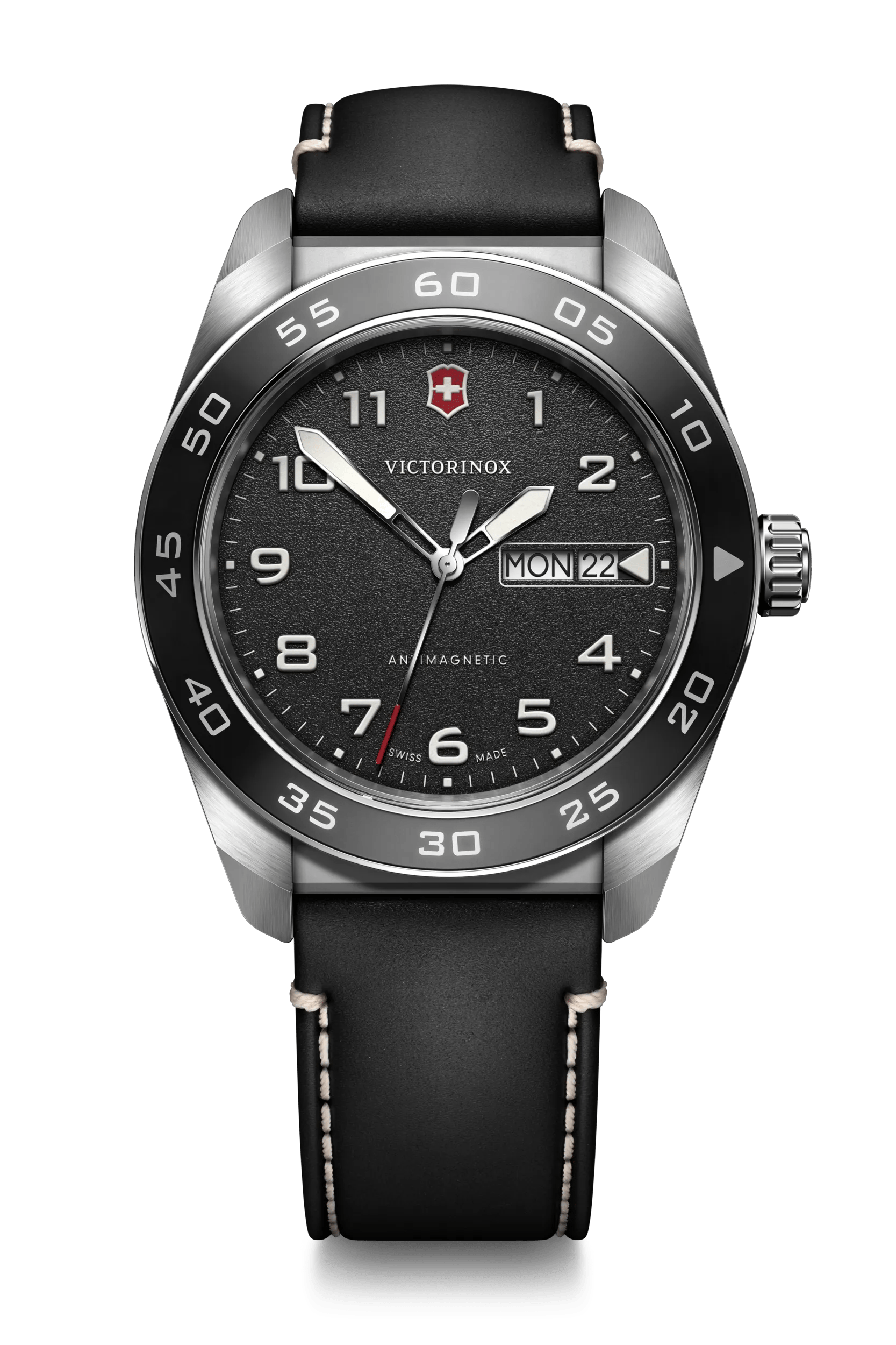Swiss Military Orologio Uomo Analogico Al Quarzo – Cinturino Acciaio Inox, Vetro Zaffiro, 44mm, 10 ATM