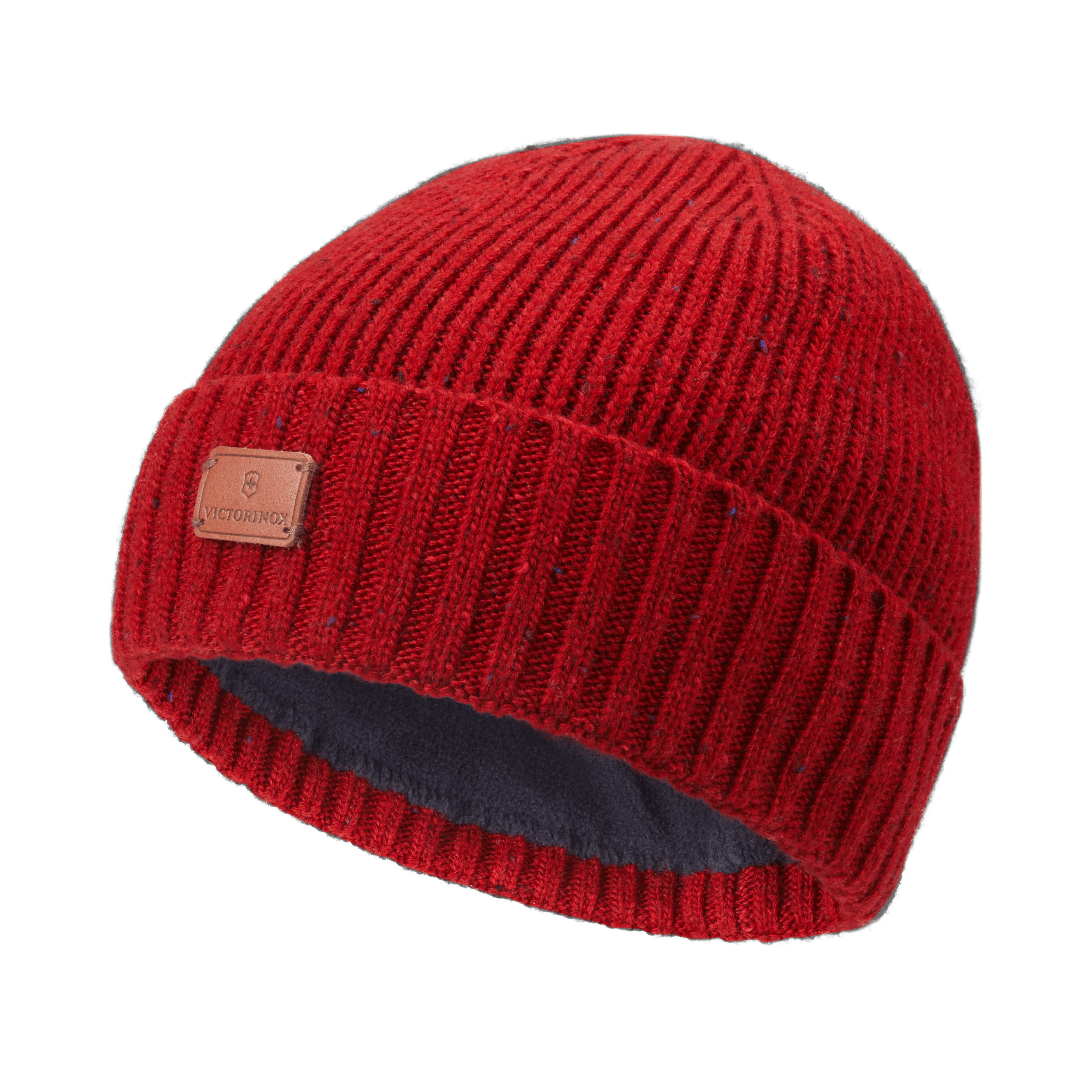 Red Valentino L0V3 Y06 Wool Knit Beanie Hat ViV Logo Beanie - Black or Red — Valentine main image 3