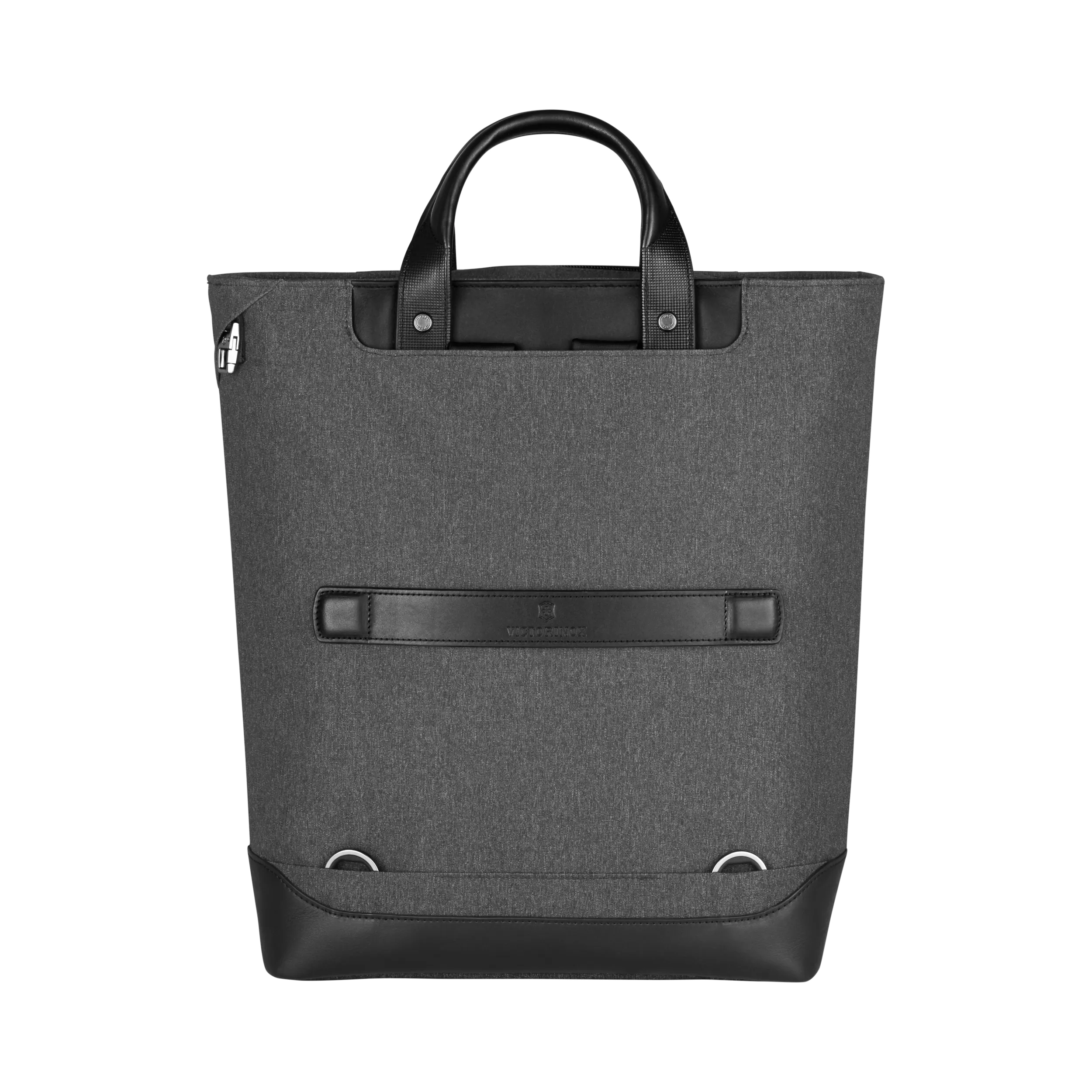 ストラクチャートートバッグ グレー ミアン MIAN 【A4/通勤/お仕事】配色ハンドル 横型A4トート