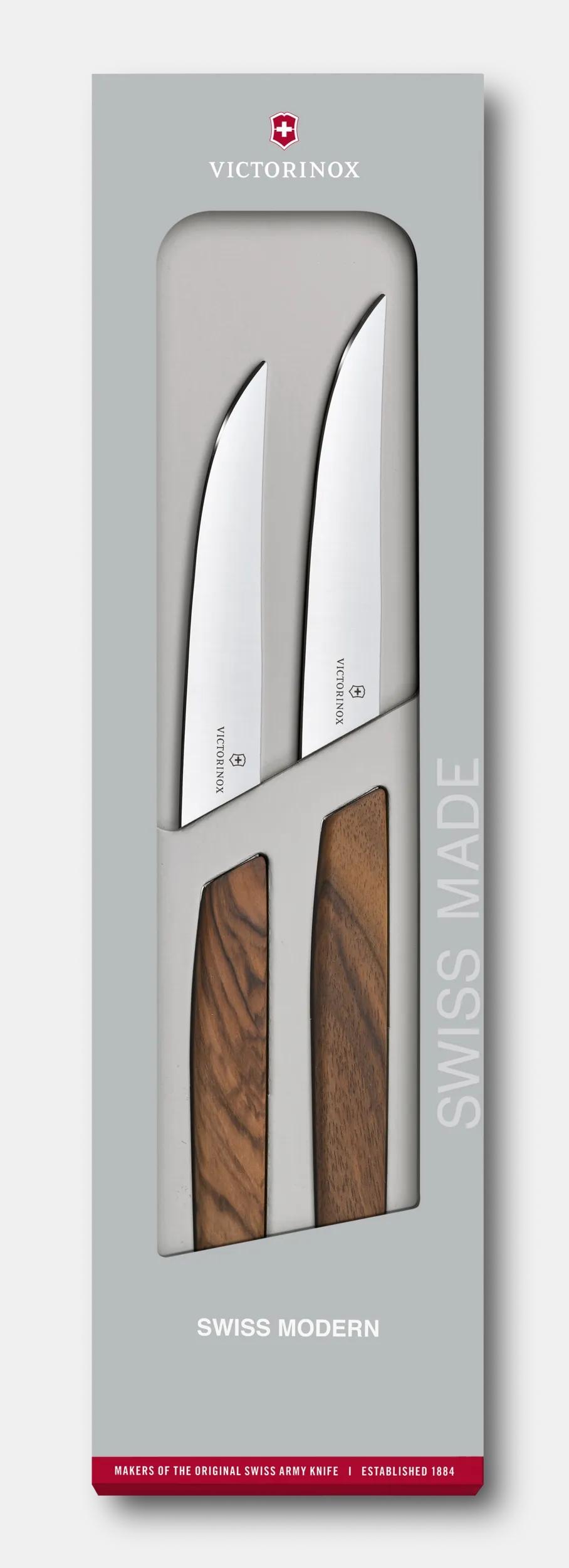 Swiss Modern Steak Knife Set, straight edge - 6.9000.12G