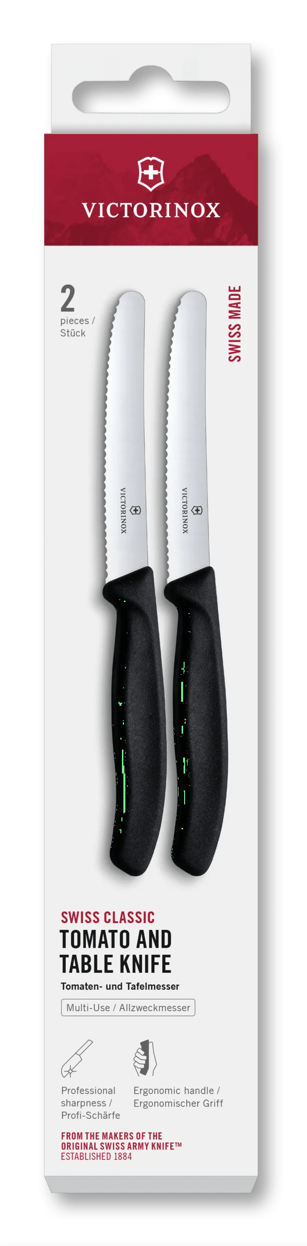 Victorinox Swiss Classic Tomato and Table Knife Set, 2 Pieces, 4