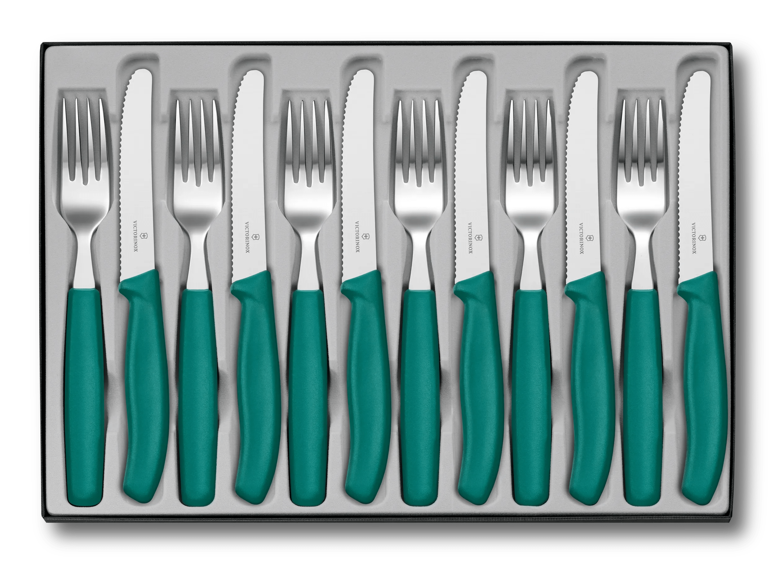 家具 ES4 .VICTORINOX Victorinox Classic Table Set, 12 pieces, 11 cm in Kale green