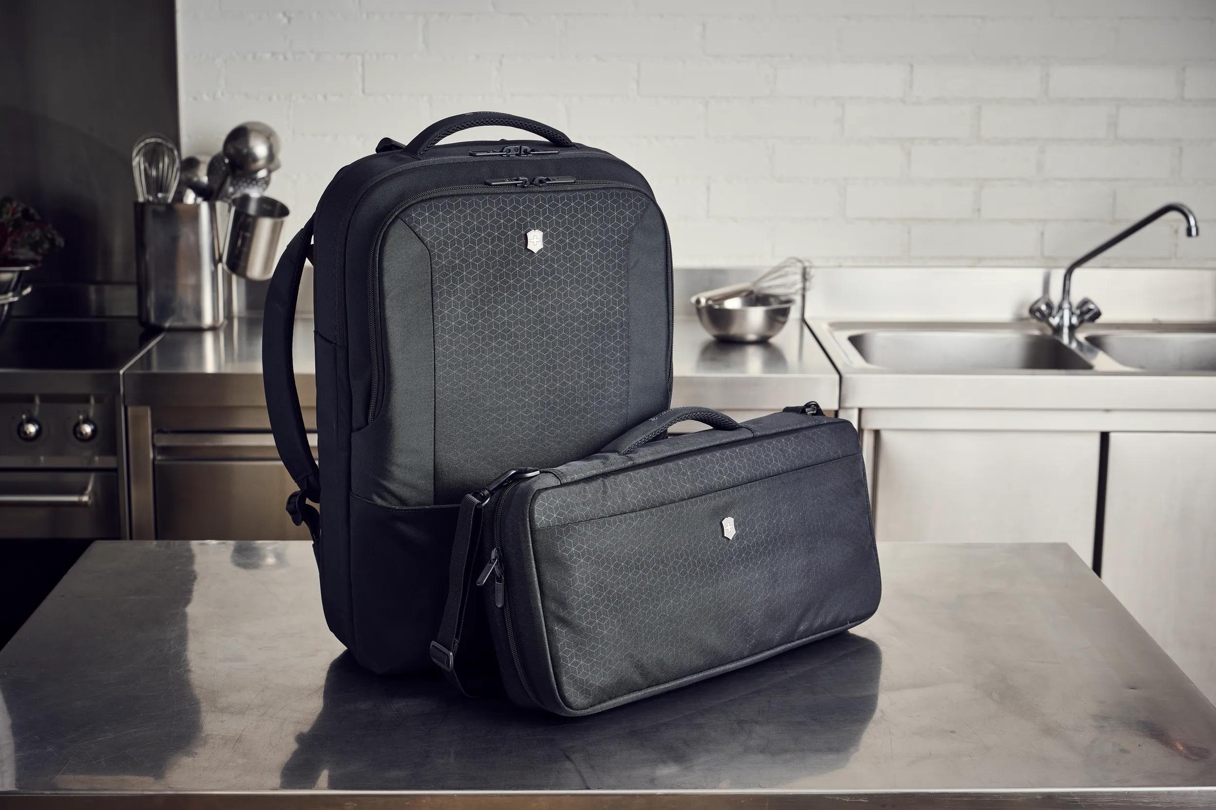 Victorinox Chef's Backpack and Knife Folder Set, 30 cm in black