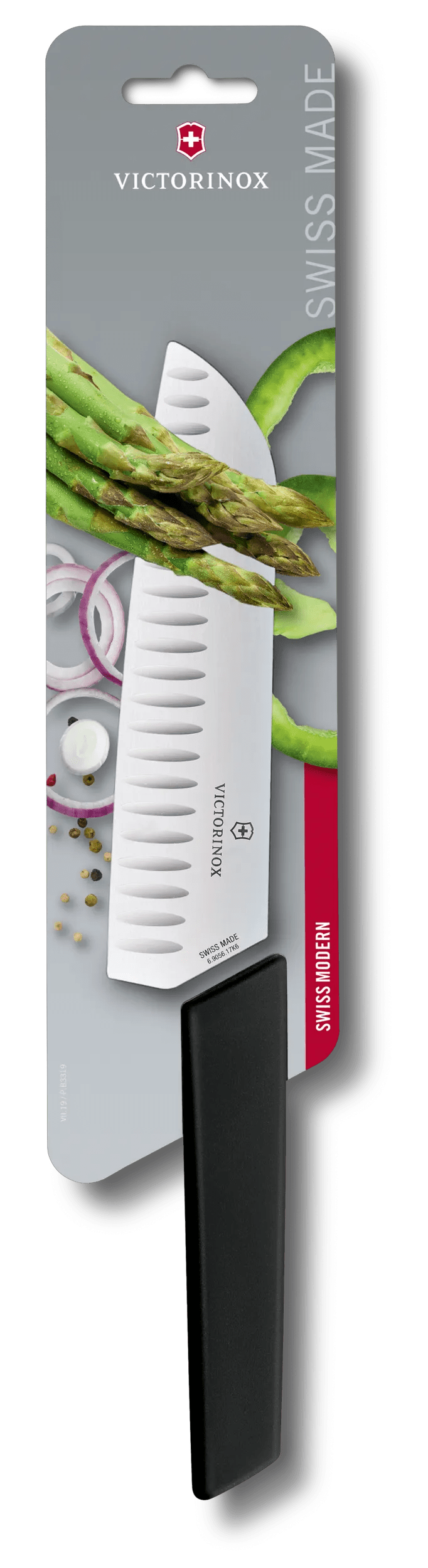 vkb 三徳包丁117本 Victorinox 「スイスモダン」三徳包丁, 17 cm ブラック - 6.9053.17KB