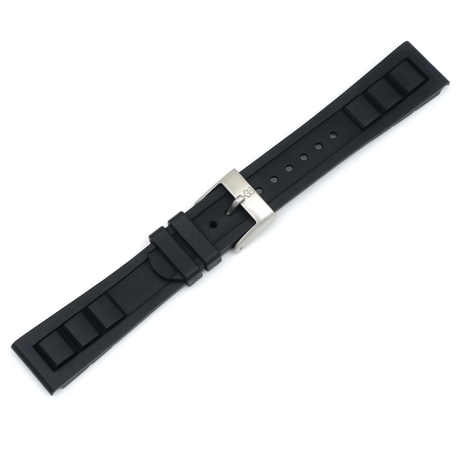 Black rubber strap with buckle - 002095