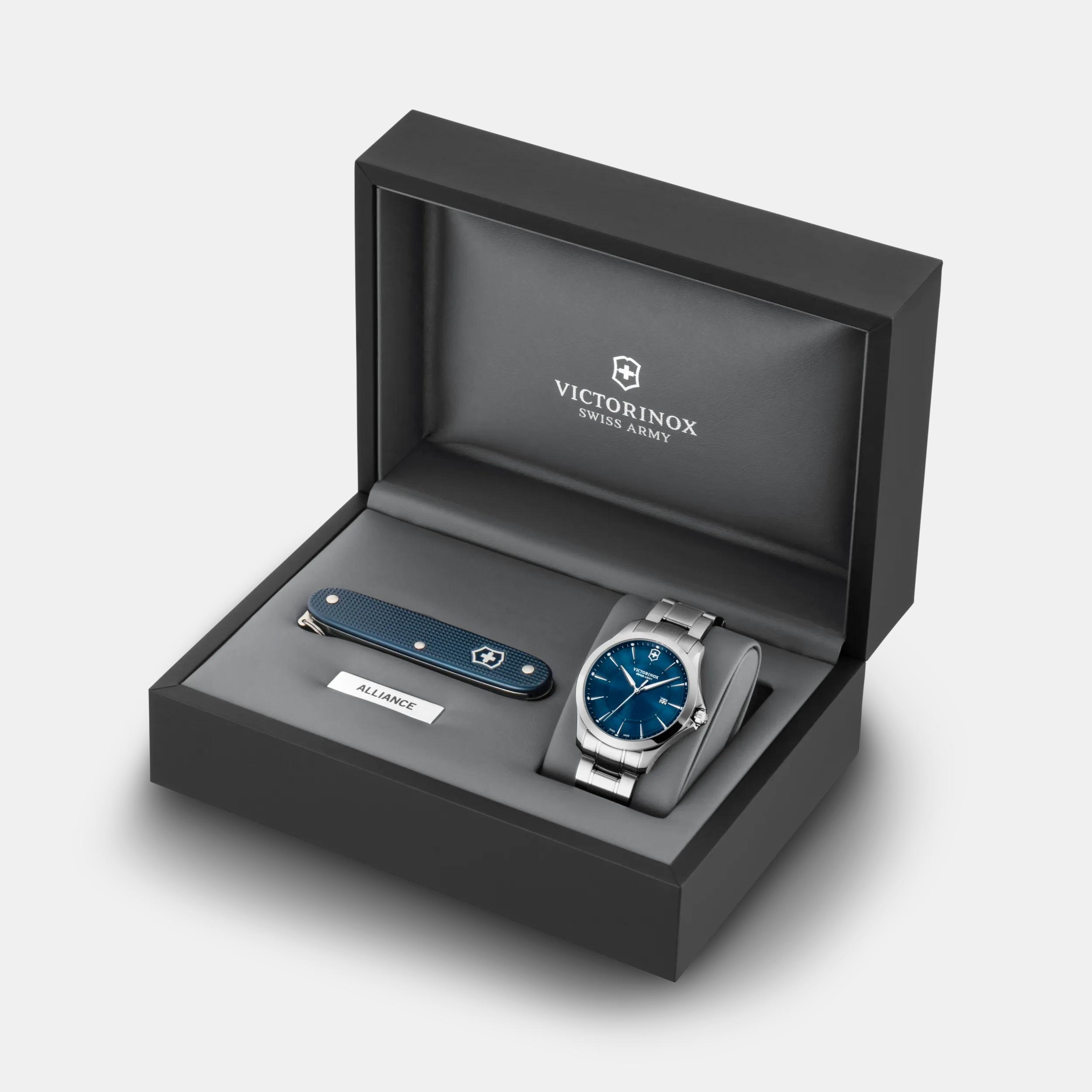 °・*:.。.☆ Victorinox Conjunto de relógio Alliance e canivete do exército