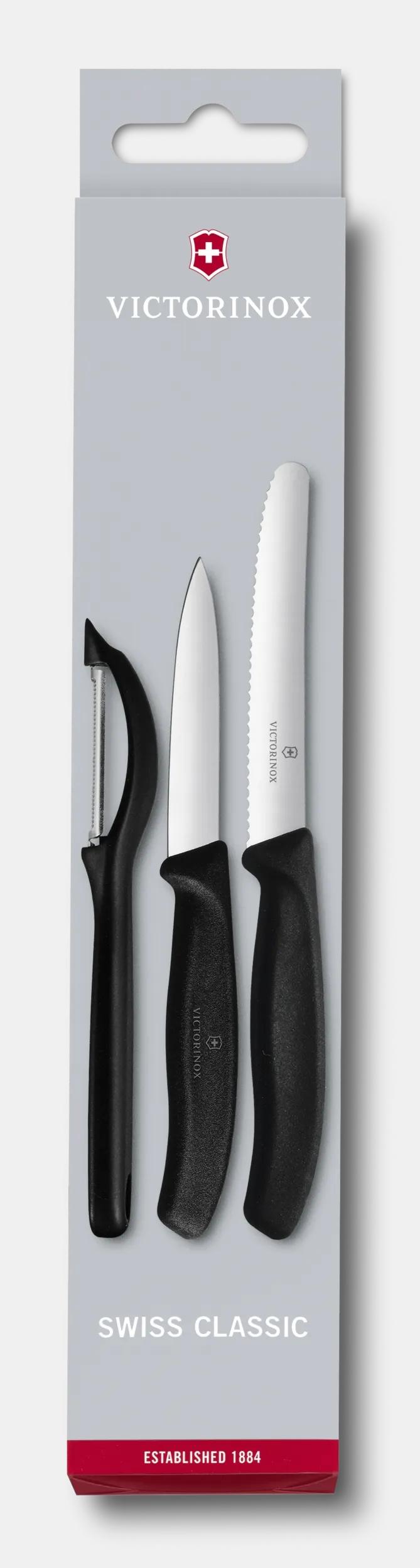 Swiss Classic Paring Knife Set with Peeler, 3 Pieces - 6.7113.31