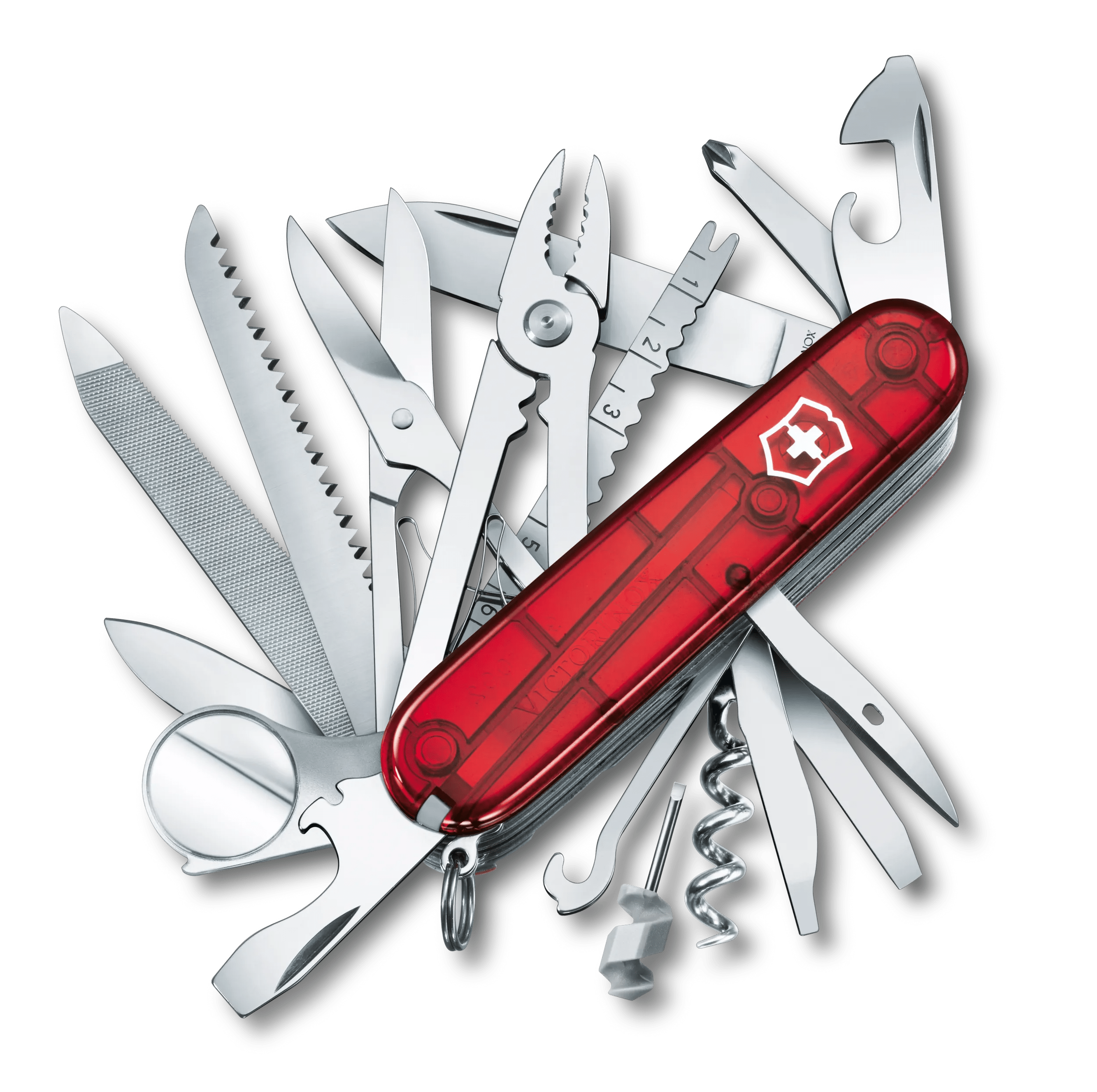定番人気！ スイスチャンプ Victorinox レッド 1.6795.T - トランスペアレント 時計