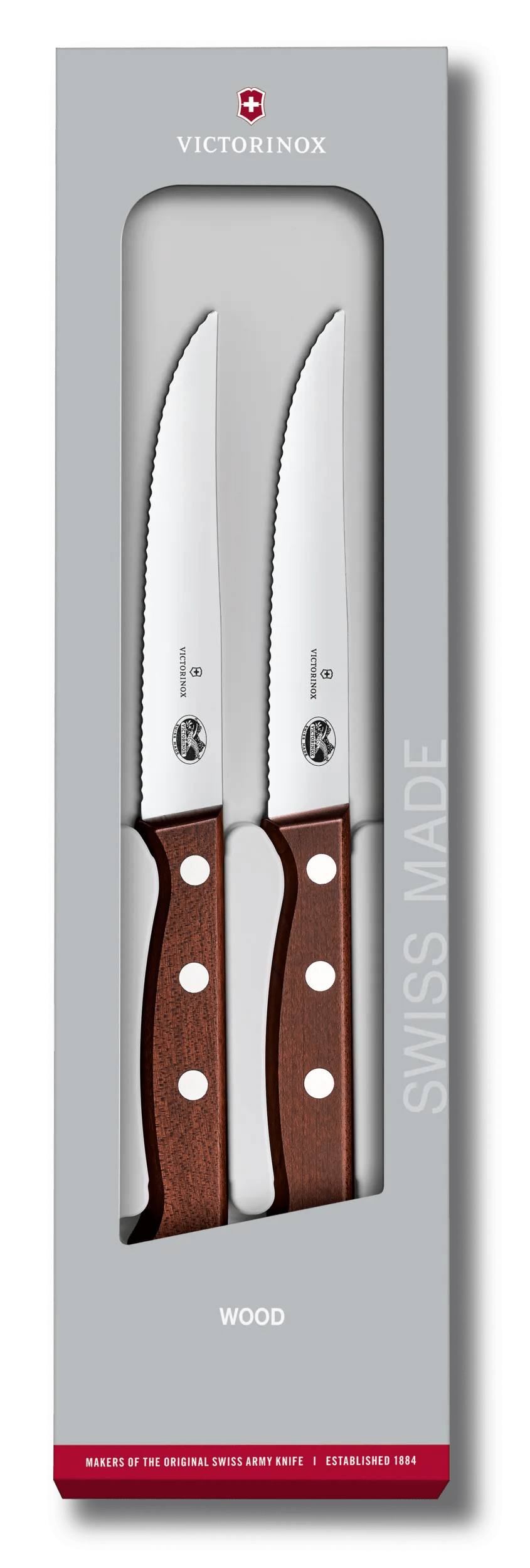 Victorinox ウッド ステーキナイフセット 2ピース 加工メープル