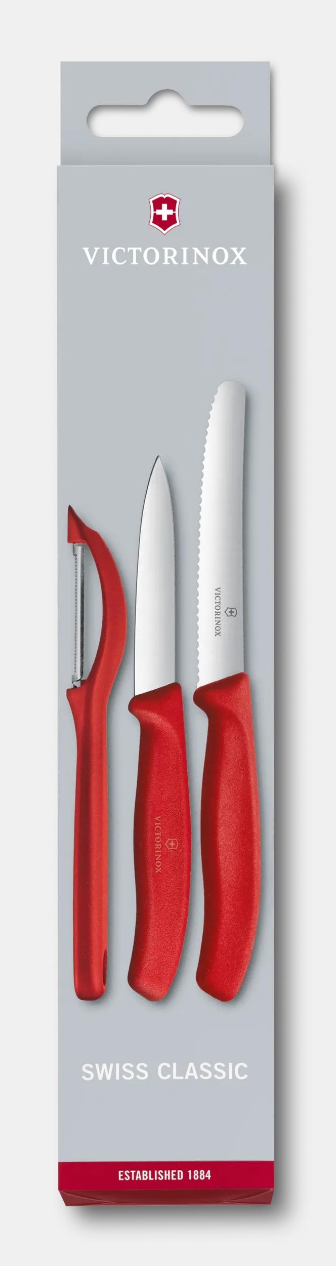 Set di coltelli per verdura Swiss Classic con pelaverdure, 3 pezzi - 6.7111.31