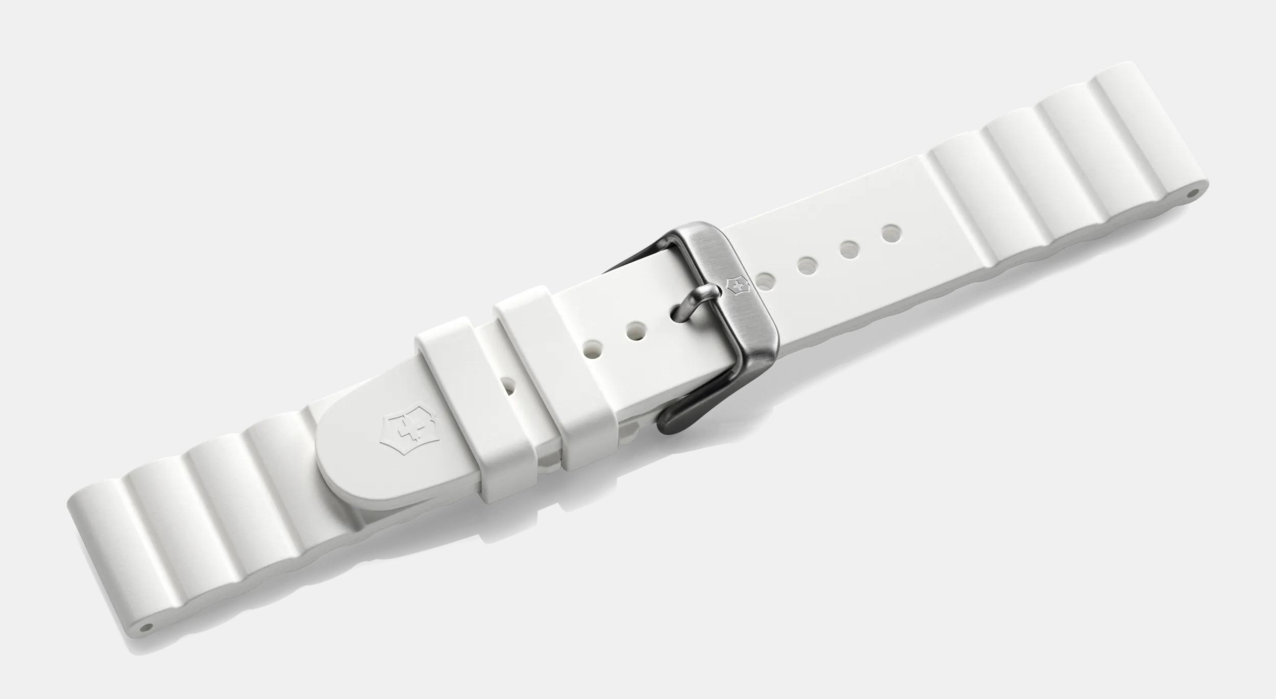White rubber strap with buckle - 005495