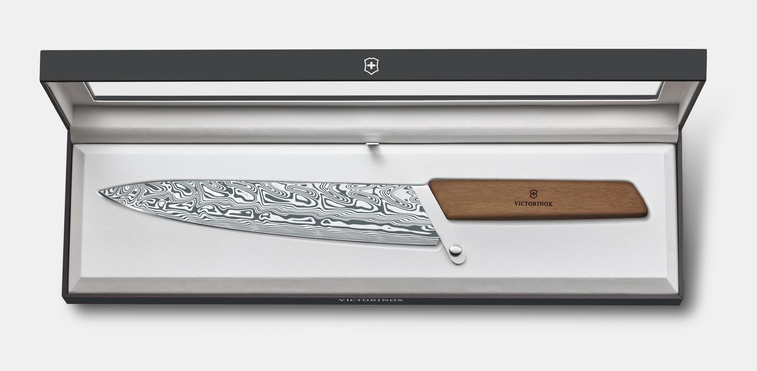 Swiss Modern Carving Knife Damast Limited Edition 2022, 9 in - 6.9010.22J22